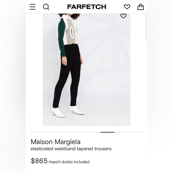 Maison Margiela elasticated waistband tapered trousers - Picture 11 of 14